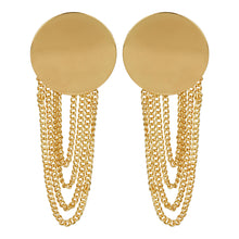 Load image into Gallery viewer, Golden Long Earrings | Coin | Layered Chains | Danglers