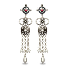 Load image into Gallery viewer, INDO WESTERN CLASSY SILVER EARRING