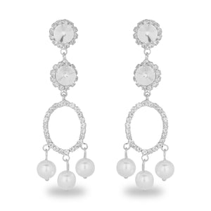 ELEGANT PEARL DROP LONG EARRING