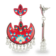 Load image into Gallery viewer, RED HAND PAINTED AFGHANI EARRING