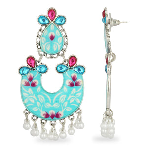BLUE HAND PAINTED AFGHANI EARRING