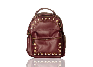 Pearly Vibes Backpack- Burgundy