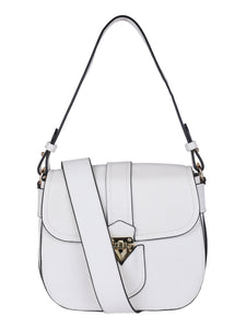 Gold Motif Handbag-White