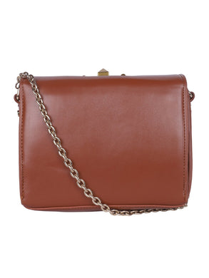 Classic Sling with Gold Clasp - Brown