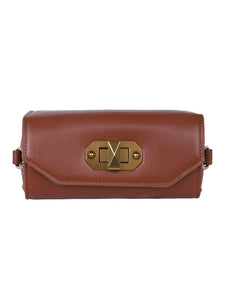 Classic Sling with Gold Clasp - Brown