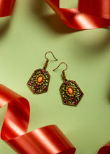Load image into Gallery viewer, Afghani intricate earrings with ruby studs