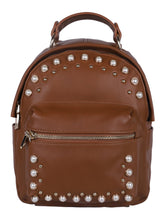 Load image into Gallery viewer, Pearly Vibes Backpack- Brown