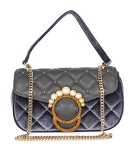 Load image into Gallery viewer, Pearl Detail Quilted Sling-Grey