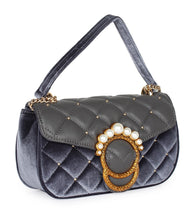 Load image into Gallery viewer, Pearl Detail Quilted Sling-Grey
