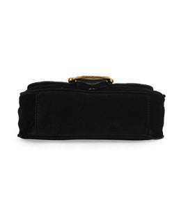 Pearl Detail Quilted Sling-Black