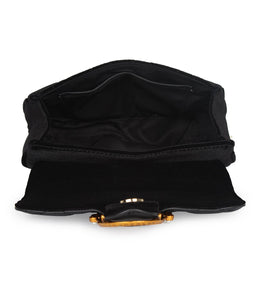 Pearl Detail Quilted Sling-Black