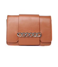 Load image into Gallery viewer, Chain Detail Clutch-Brown