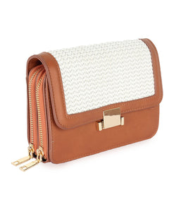 Two-toned Weave Sling-Tan