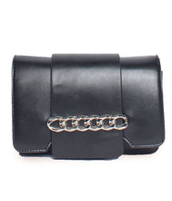 Load image into Gallery viewer, Chain Detail Clutch-Black