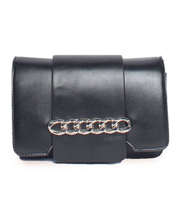 Chain Detail Clutch-Black