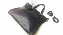 Load image into Gallery viewer, BLACK FORMAL TOTE CUM LAPTOP BAG