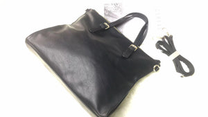 BLACK FORMAL TOTE CUM LAPTOP BAG