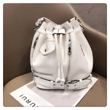 Load image into Gallery viewer, WHITE BUCKET SHAPE BAG