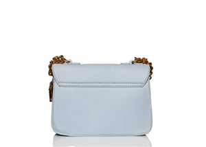 Light Blue Sling Bag with Twist Lock Buckle