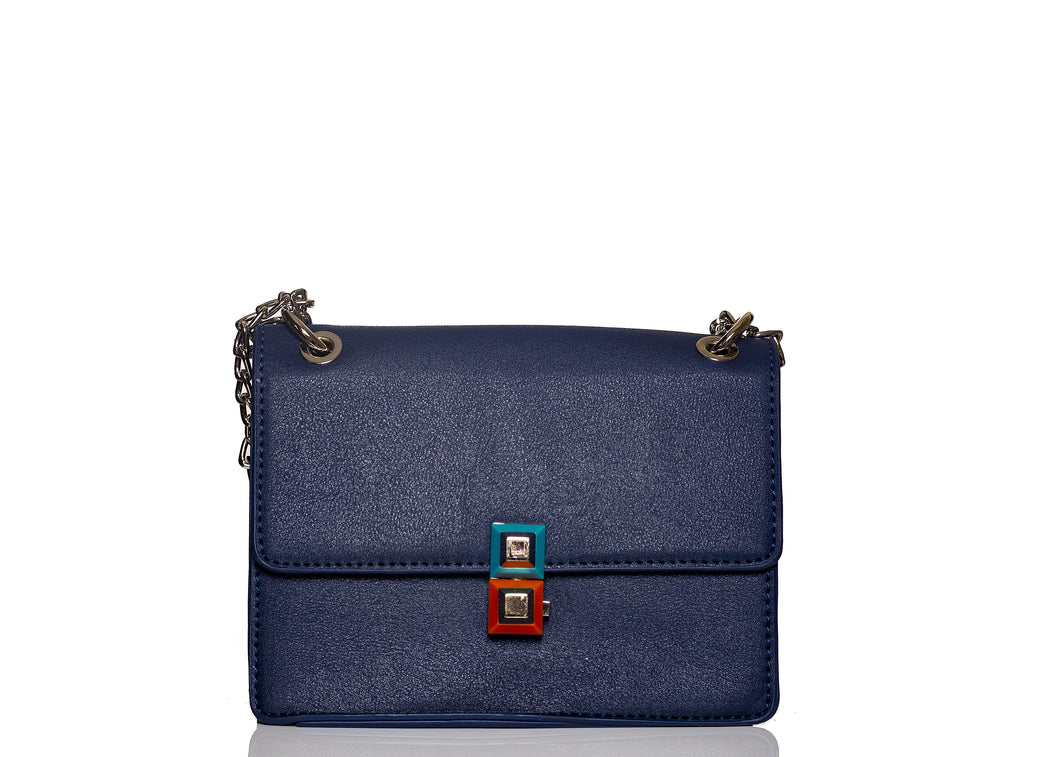 Pyramid Buckle Sling- Blue