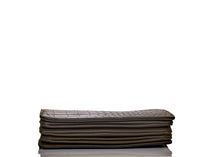 Load image into Gallery viewer, Double Button Croc Clutch- Brown