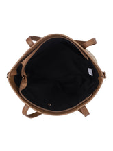 Load image into Gallery viewer, Two-toned Straw Tote-Brown