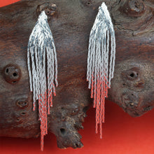 Load image into Gallery viewer, Silver Earings | Long Chain | Waterfall |Vintage