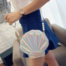 Load image into Gallery viewer, MOTHER OF PEARL (SHELL ) SHAPE FUNKY SLING BAG