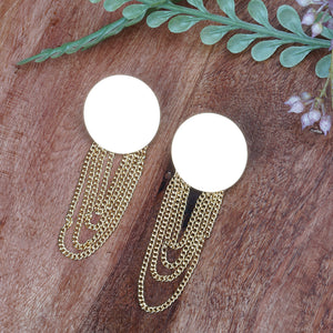Golden Long Earrings | Coin | Layered Chains | Danglers