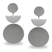 Load image into Gallery viewer, SUN N MOON SHAPED SILVER PARTY EARRINGS