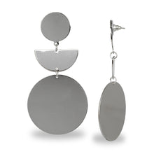 Load image into Gallery viewer, SUN N MOON SHAPED SILVER PARTY EARRINGS