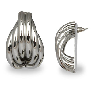 SILVER TWISTED CASUAL EARRINGS