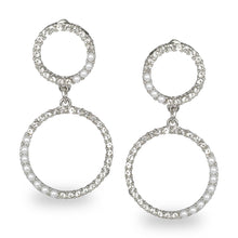 Load image into Gallery viewer, CIRCULAR SILVER EMBELLISHED PARTY EARRINGS