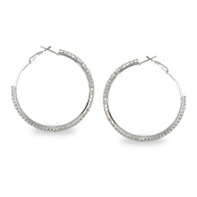 Load image into Gallery viewer, CLASSIC EMBELLISHED SILVER HOOPS